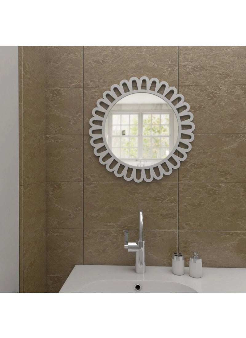 Wooden Twist Big Wooden Wall Mirror, Dressing Bathroom Vanity Mirror  - Image 1