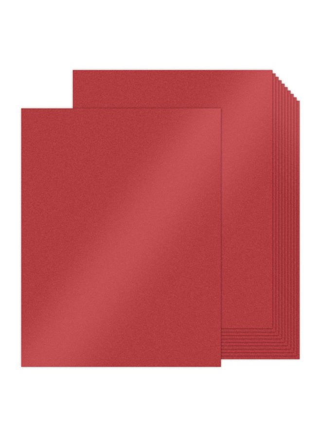 Goefun Red Shimmer Cardstock 8.5 x 11 Paper, Goefun 24 Sheets 80lb Red Card Stock Printer Paper for Christmas, Invitations, Certificates, Valentines Day, Card Making - Image 1