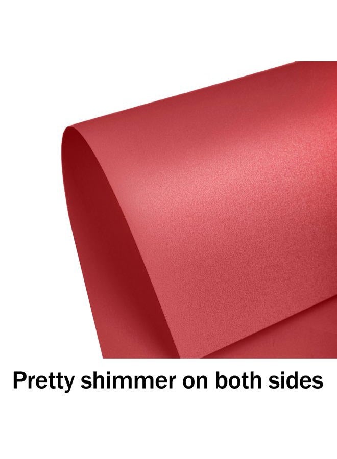 Goefun Red Shimmer Cardstock 8.5 x 11 Paper, Goefun 24 Sheets 80lb Red Card Stock Printer Paper for Christmas, Invitations, Certificates, Valentines Day, Card Making - Image 3