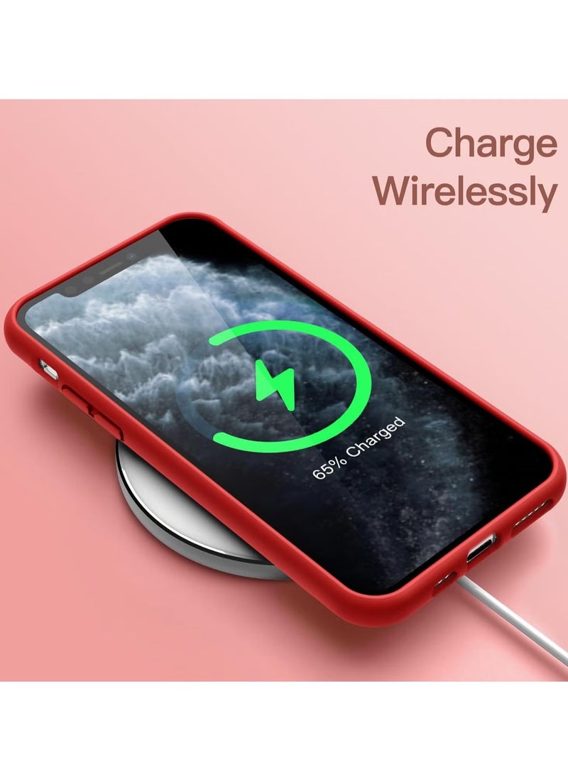 DUSALA iPhone 11 Pro Max Case, Liquid Silicone Phone Case for iPhone 11 Pro Max 6.5 Inch, Colorful Silky-Soft Protective Cover (Red) - Image 5