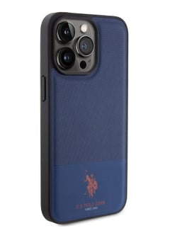 U.S.Polo iPhone 15 Pro PU Leather Mesh Pattern DH Case for - Navy  - Image 4