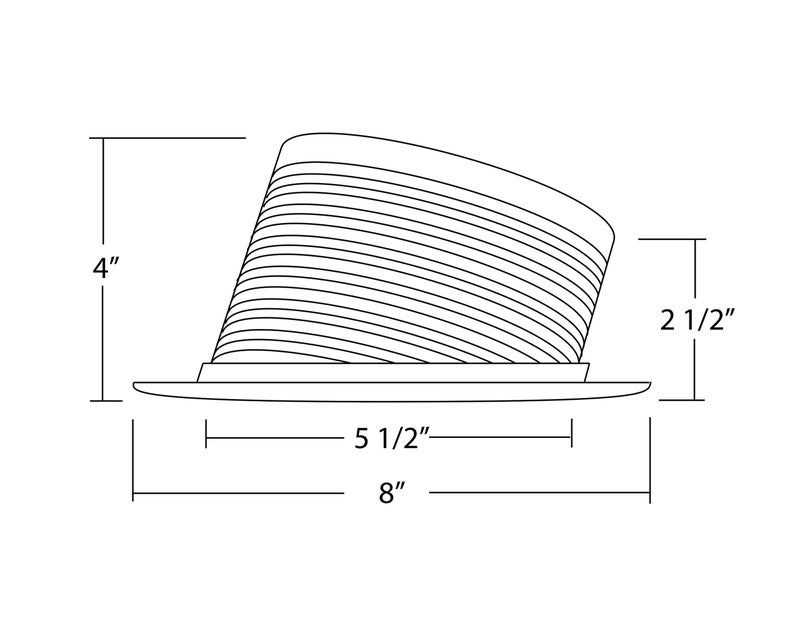 Nicor إطار مائل مدمج أبيض بحجم 6 بوصات من NICOR Lighting مع عازل (17711) - Image 5