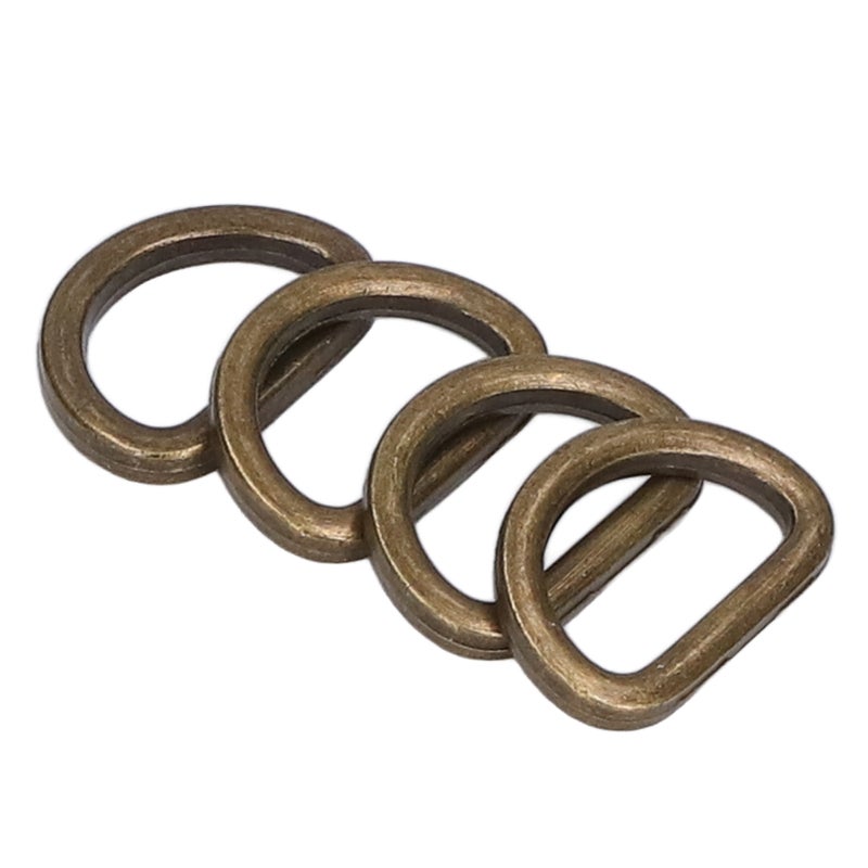 10pcs D Rings Reliable Durable Glossy Comfortable Small Compact Decorative Bag Buckles for DIY CraftsBronze - Image 2