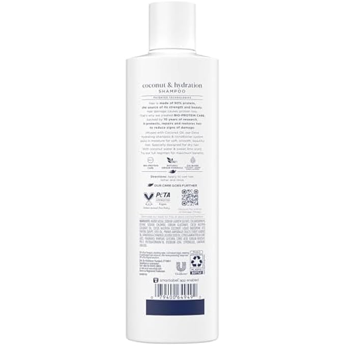 Dove NOURISHING SECRETS SHAMPOO FOR DRY HAIR COCONUT AND HYDRATION WITH REFRESHING LIME SCENT, 12 FL OZ (PACK OF 6) - Image 3