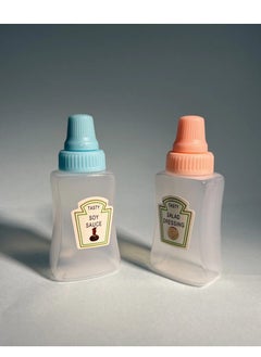 Generic Mini Squeeze Bottles for Ketchup and Mustard - Ideal for Sauces, Salad Dressings, Mustard and Dips - 25ml Capacity, 2 Pack Plastic  - Image 2
