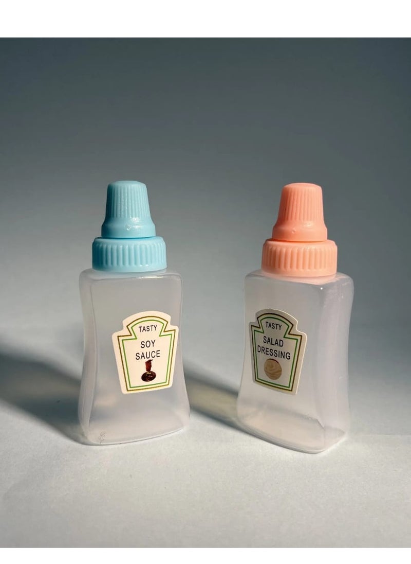 Generic - Mini Squeeze Bottles for Ketchup and Mustard - Ideal for Sauces, Salad Dressings, Mustard and Dips - 25ml Capacity, 2 Pack Plastic - Image 1