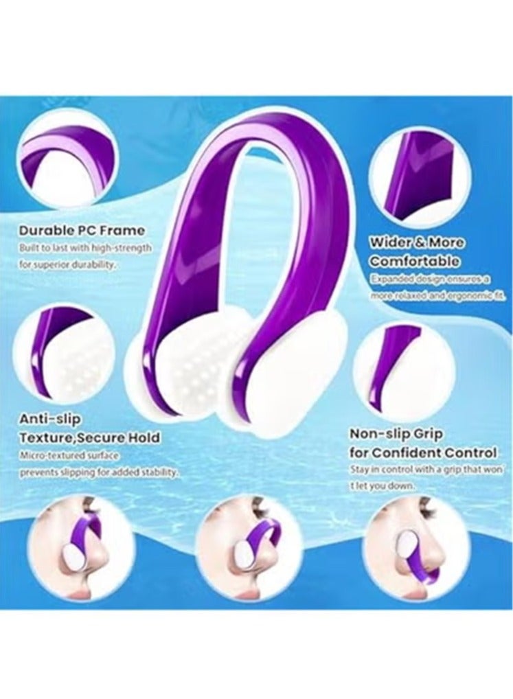 Captaintech Swimming Nose Clip - 10 Packs Silicone Swim Nose Plugs for Kids (Age 7+) and Adults,Waterproof Pool Nose Plugs for Diving Swimming and Other Water Sports with Storage Box,Multi-Color - Image 2