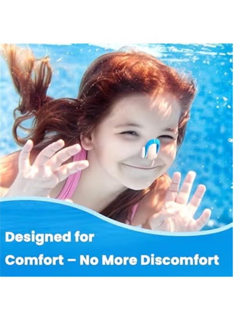 Captaintech Swimming Nose Clip - 10 Packs Silicone Swim Nose Plugs for Kids (Age 7+) and Adults,Waterproof Pool Nose Plugs for Diving Swimming and Other Water Sports with Storage Box,Multi-Color - Image 5