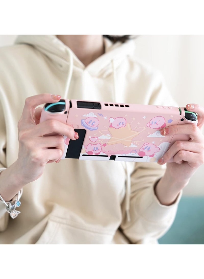 general Cute Kirby Switch Case | Dockable Case, Switch Compatible, Scratch Resistant and Shock Absorbing Design, Soft TPU Cover - Image 5