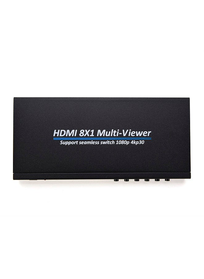 مقسم شاشة 8 × 1 HDMI 4K رباعي متعدد المشاهد و8 مقسم شاشة مع تبديل سلس