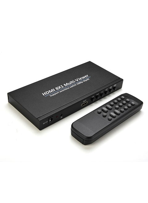 مقسم شاشة 8 × 1 HDMI 4K رباعي متعدد المشاهد و8 مقسم شاشة مع تبديل سلس
