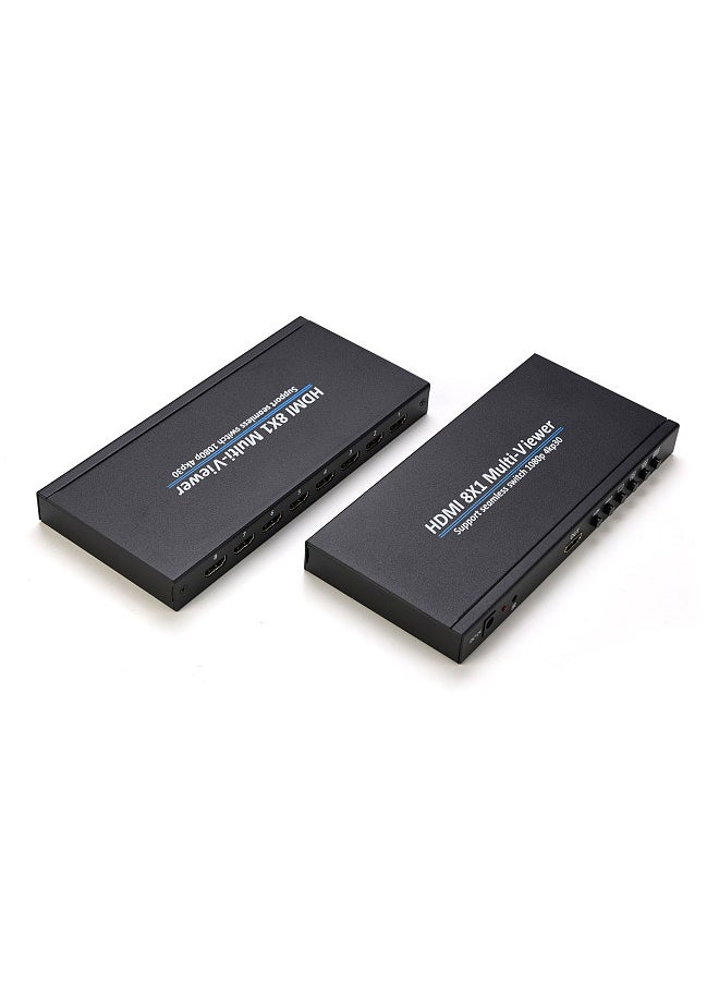 مقسم شاشة 8 × 1 HDMI 4K رباعي متعدد المشاهد و8 مقسم شاشة مع تبديل سلس