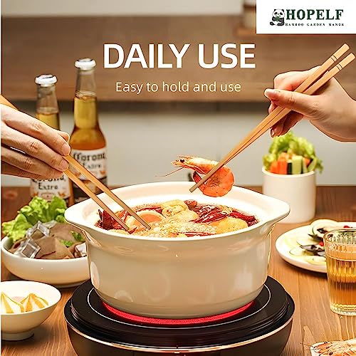 HOPELF 9.5 Inch X 5 Pairs Chopsticks,Reusable,Simplea and Minimalistic Design,More Size Choices 7"/9.5"/12" - Image 5