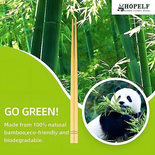 HOPELF 9.5 Inch X 5 Pairs Chopsticks,Reusable,Simplea and Minimalistic Design,More Size Choices 7"/9.5"/12" - Image 2