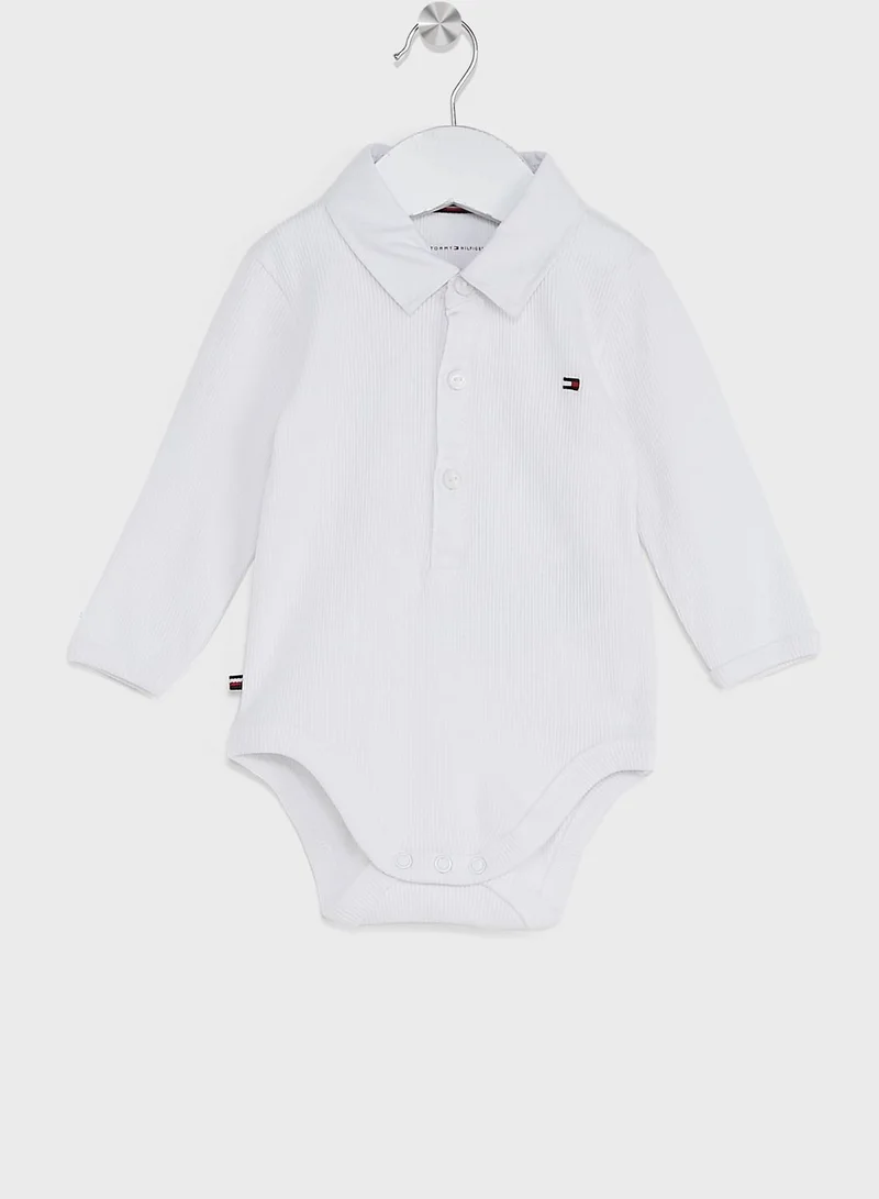 TOMMY HILFIGER Infant Rib Collar Bodysuits
