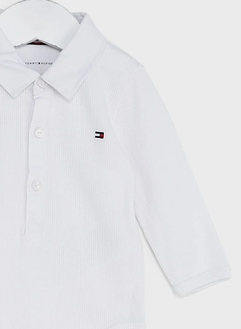 TOMMY HILFIGER Infant Rib Collar Bodysuits