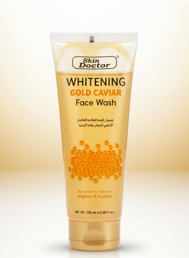 Gold Caviar Whitening Face Wash 100 ml Deep Cleansing Brightening Moisturizing Facial Cleanser for Glowing Skin