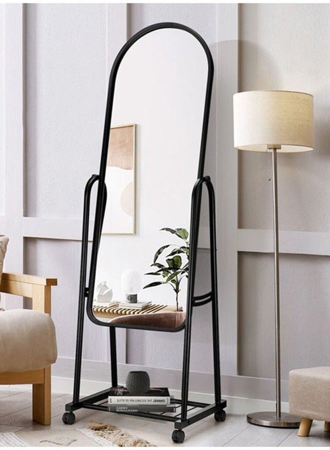Taimi Taimi Full Length Standing Mirror with Adjustable Stand and Wheels Black 30x158cm  - Image 1