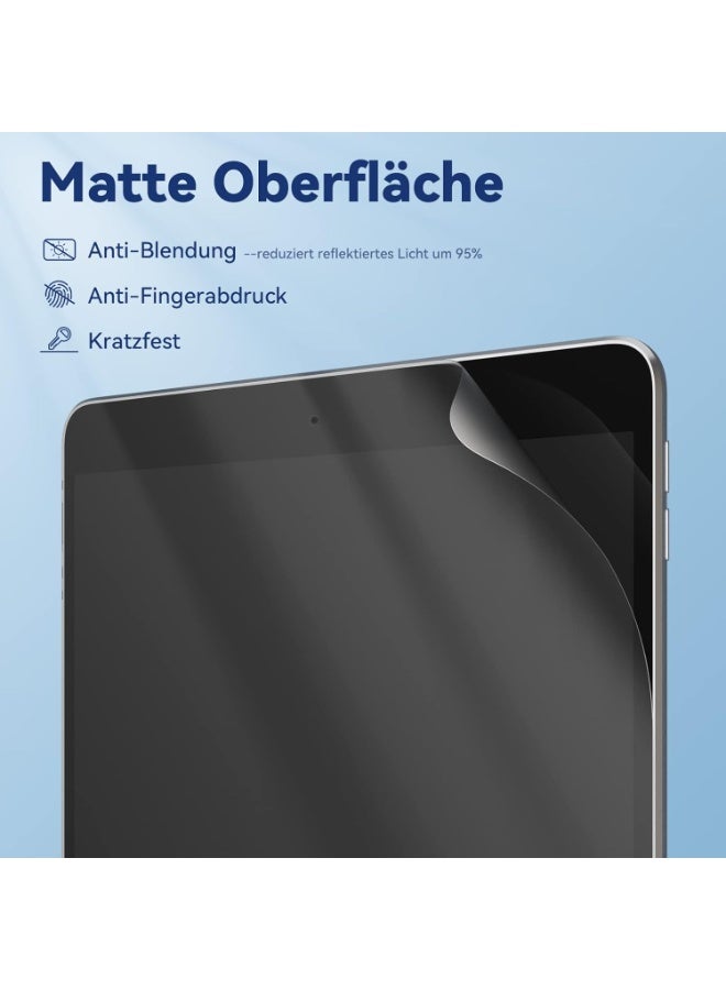 Muzz حماية شاشة سيراميك غير لامعة لجهاز iPad الجيل العاشر 10.9 بوصة 2022 فيلم TPU مرن، مقاوم للخدوش، فيلم حماية شاشة خالي من الفقاعات - حواف سوداء - Image 5