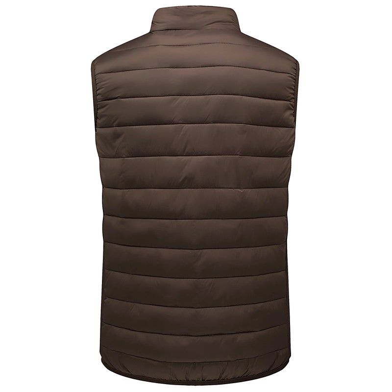 Alpine Swiss Clark Mens Puffer Vest Down Alternative Water Resistant Packable Outerwear Zip Up Pockets Warm Versatile Layer BRN Large - Image 4