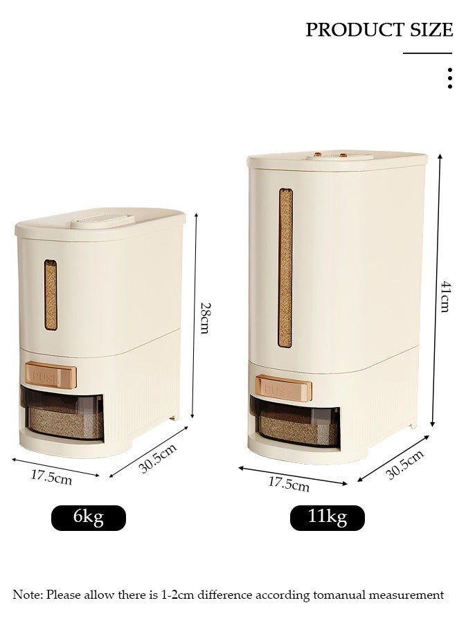 DUNISO Rice Dispenser,Rice Storage Containers,Rice storage Large Grain Container Storage with Measuring Cup & Time Scale,Household Cereal Dispenser Bucket for Home Kitchen Pantry Rice Corn - Image 2