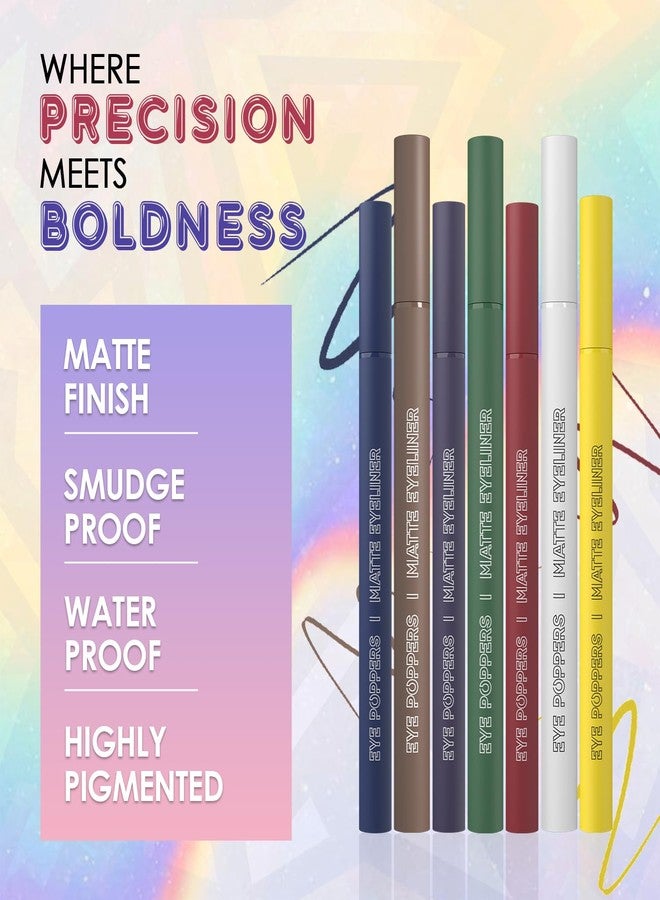 جلام 21 محدد عيون Glam21 Eye Poppers غير لامع | تركيبة مقاومة للتلطخ والماء | تصميم قلم | ألوان جريئة ونابضة بالحياة | صبغة عالية تدوم حتى 12 ساعة | بني - 0.5 غرام - Image 5