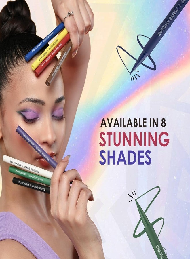 جلام 21 محدد عيون Glam21 Eye Poppers غير لامع | تركيبة مقاومة للتلطخ والماء | تصميم قلم | ألوان جريئة ونابضة بالحياة | صبغة عالية تدوم حتى 12 ساعة | بني - 0.5 غرام - Image 4