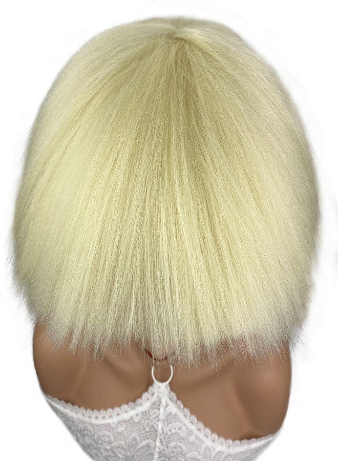 Aimole Yaki Straight Voluminous Mushroom Wig Blonde Mushroom Head Wig Bowl haircut Wigs Synthetic Wigs - Image 5