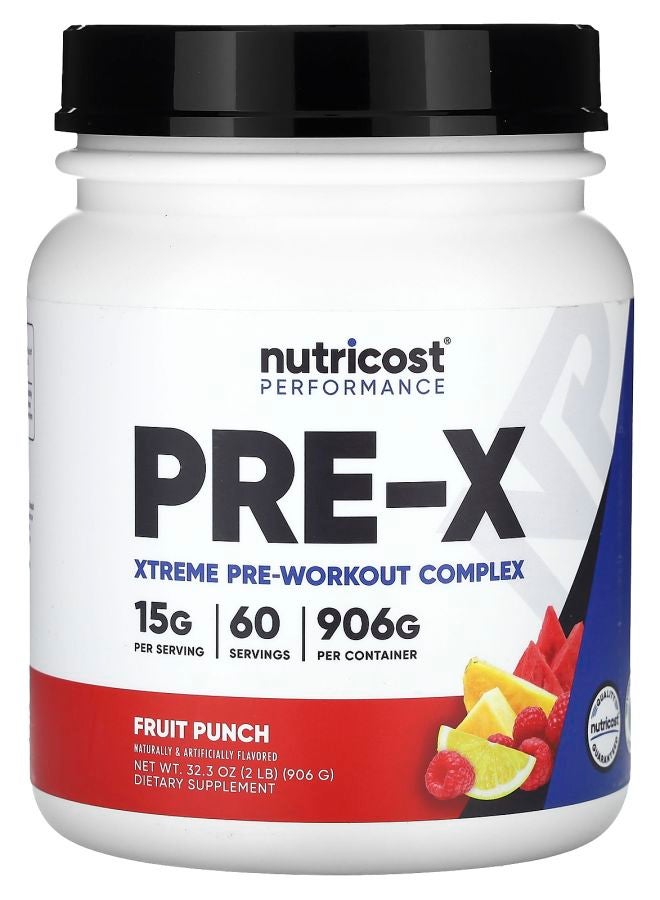 Nutricost Performance PREX Xtreme PreWorkout Complex Fruit Punch 2 lb (906 g)