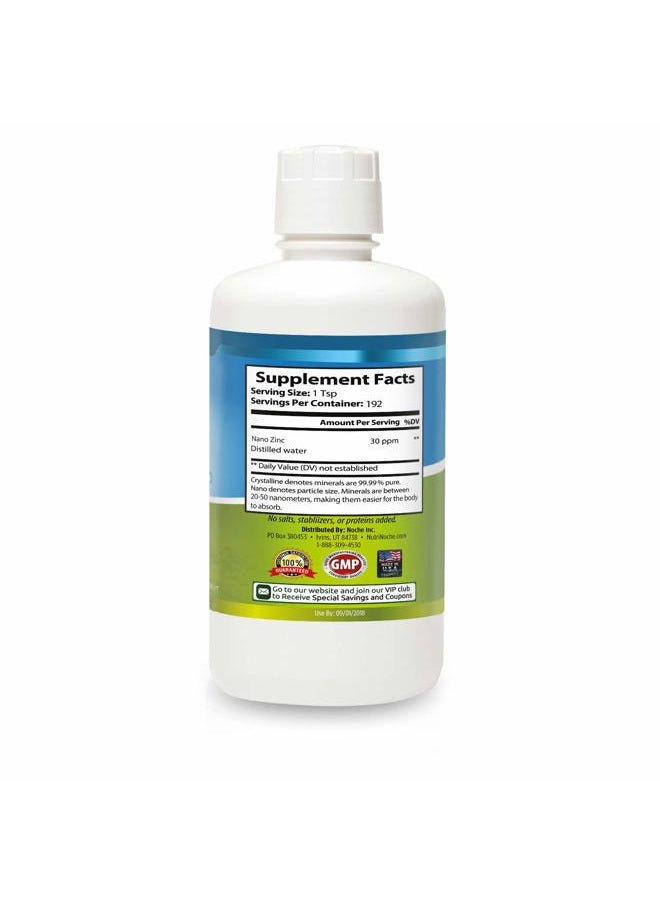 NutriNoche - Pure Crystalline Liquid Zinc Supplement - 30 PPM - Colloidal Minerals - Image 1