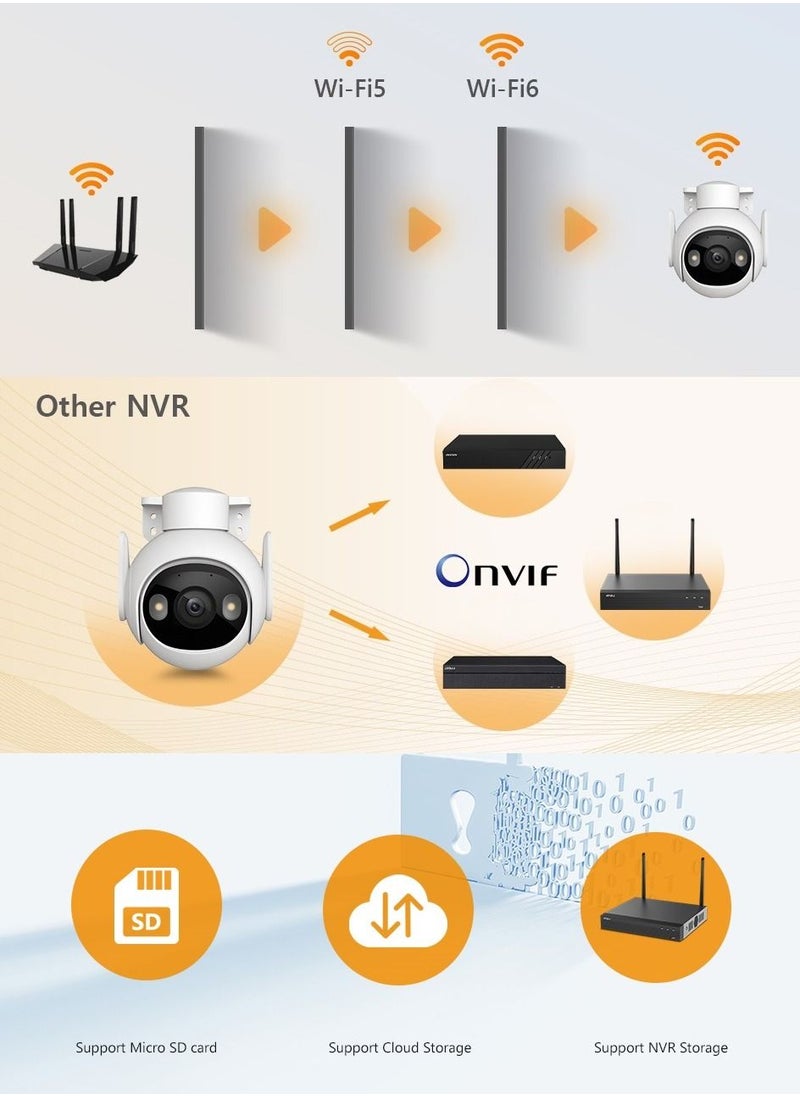 IMOU - Cruiser2 5MP Wi-Fi Outdoor Security Camera 3K QHD Image, Smart Full color, Night Vision, Panoramic  Pan & Tilt, Powered by IMOU SENSE™, Smart Tracking, IP66 Weather resistance - Image 1