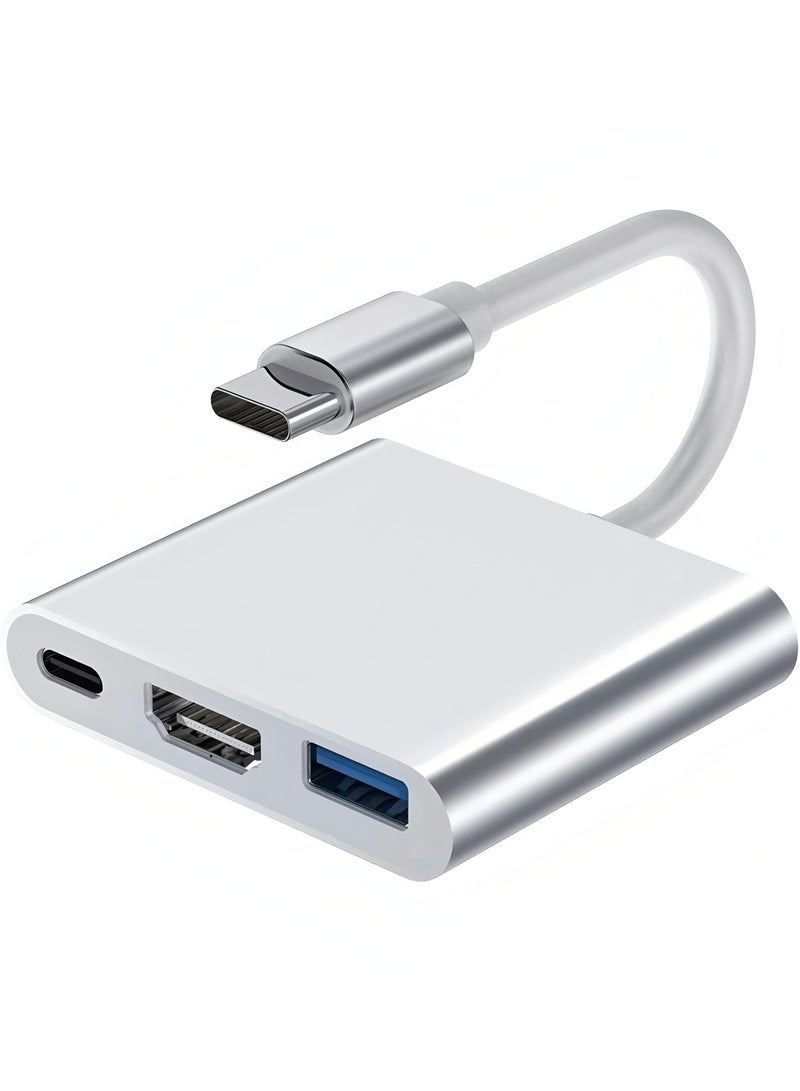 فليفيو محول USB-C إلى HDMI (4K) USB 3.0 وType-C أنثى لأجهزة MacBook وChromebook - Image 1
