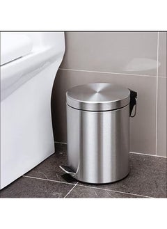 Feelings Feelings 30 Litre Stainless Steel Round Step Dustbin Trash Bin Plastic Bucket Inside Bin for Kitchen Office Bathroom Restaurant  - Image 4