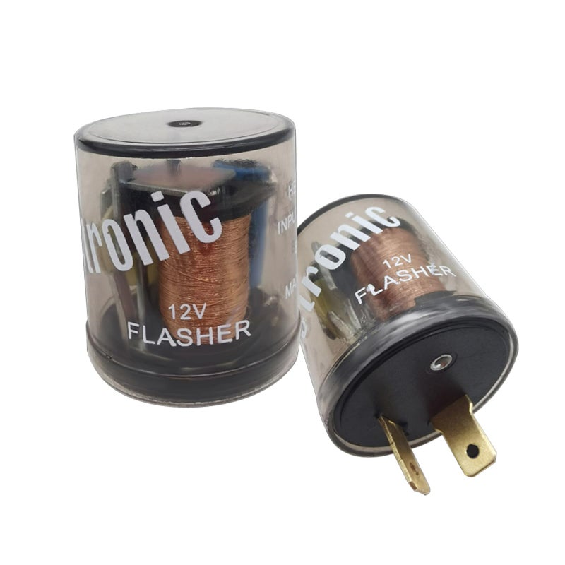 GKmow 2 PCS Car 2 Pin 3 Pin Flasher 20A 12V Transparent Round Shell Fast Flasher Relay Turn Signal Indicator Repair Tool Universal for Halogen Lamp Relays Transparent - Image 3