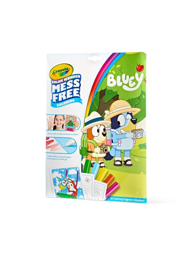 Crayola Bluey Color Wonder Coloring Set, 18 Bluey Coloring Pages, Toddler Stocking Stuffer, Holiday & Christmas Gifts for Kids, Mess Free Coloring for Toddlers, Toys & Games - Image 4