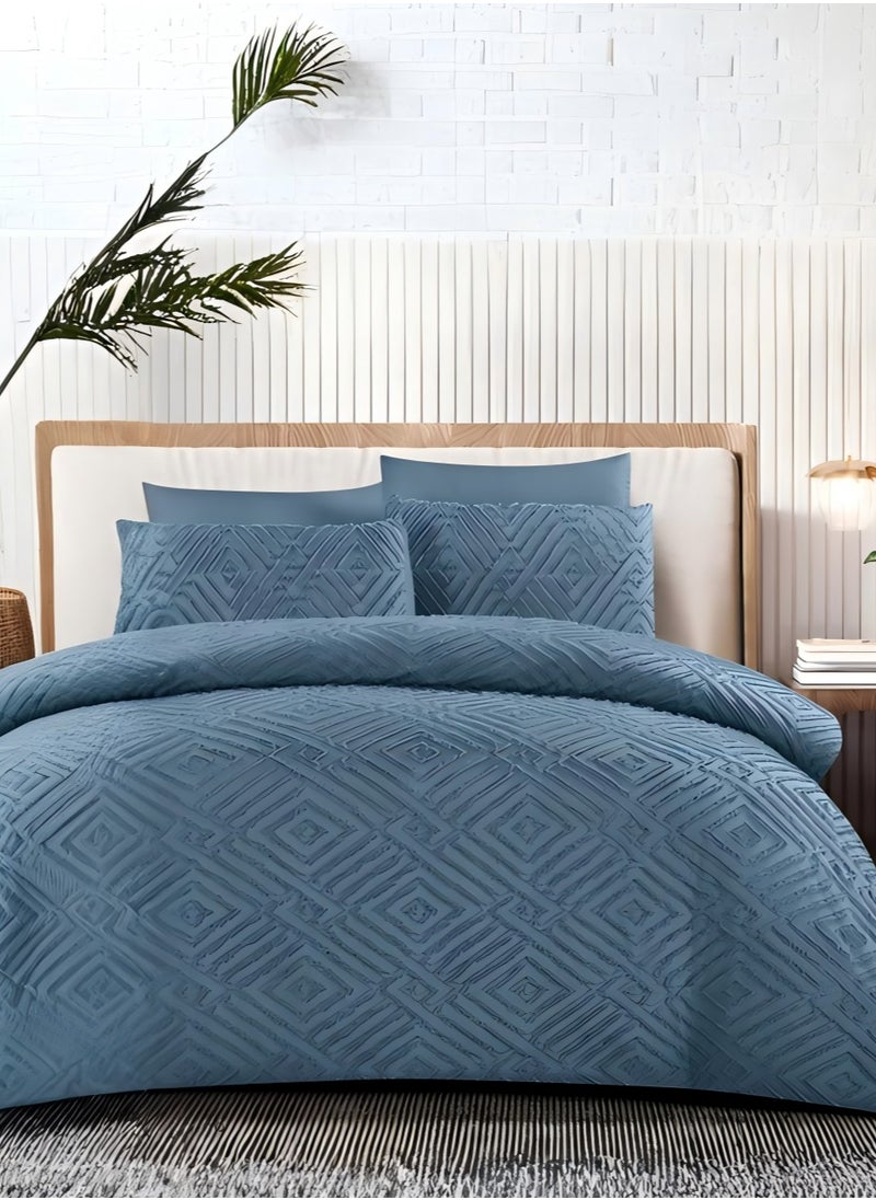 Generic Bedding set, New model 3D cut-out duvet cover set , king size ,6pcs set with duvet cover 220*240cm and fit sheet and 4pcs pillowcases  - Image 1