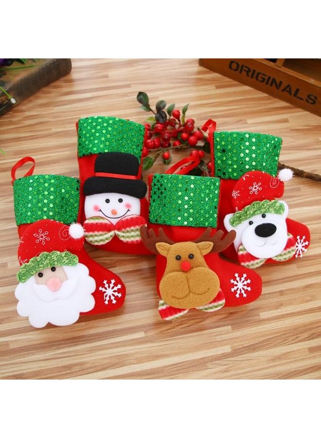 6-Piece Decoration Socks Ornaments Gift Bag Multicolour - Image 5