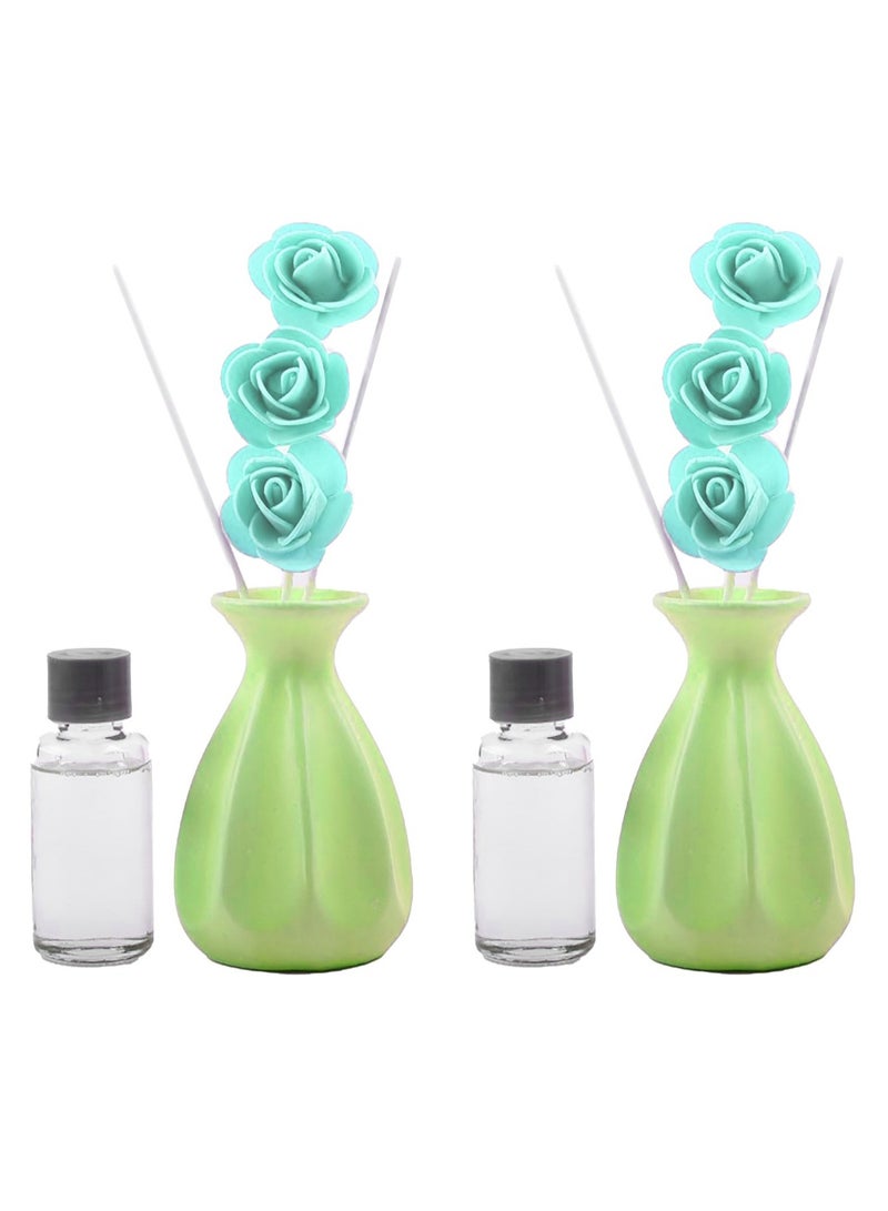2pcs Diffuser With Incense Sticks and Artifical Flower