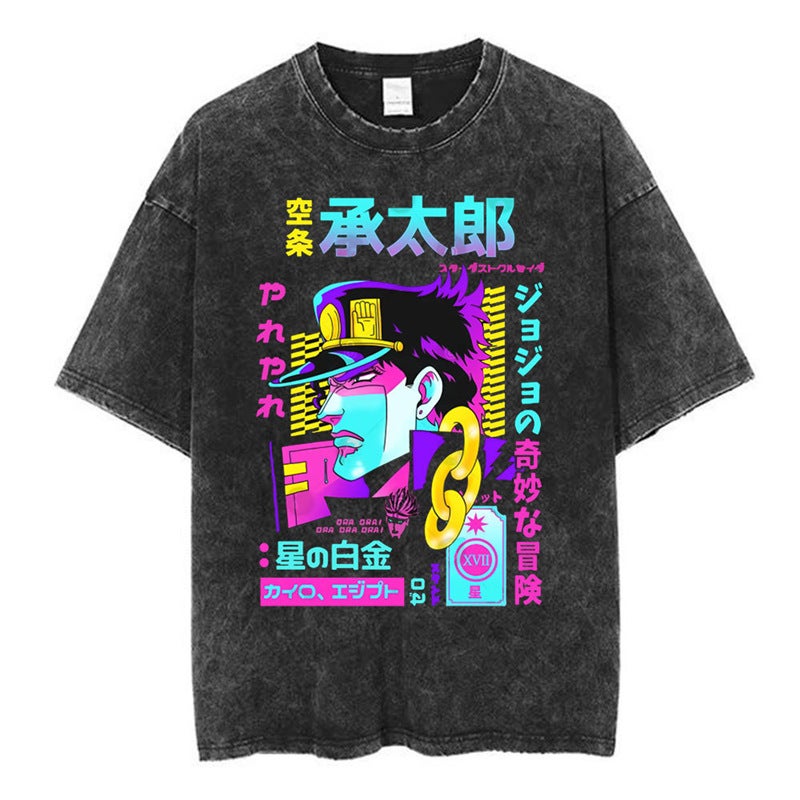 Jolyne Cujoh Stone Ocean Vintage Washed T Shirt Anime Jojo B - Image 1