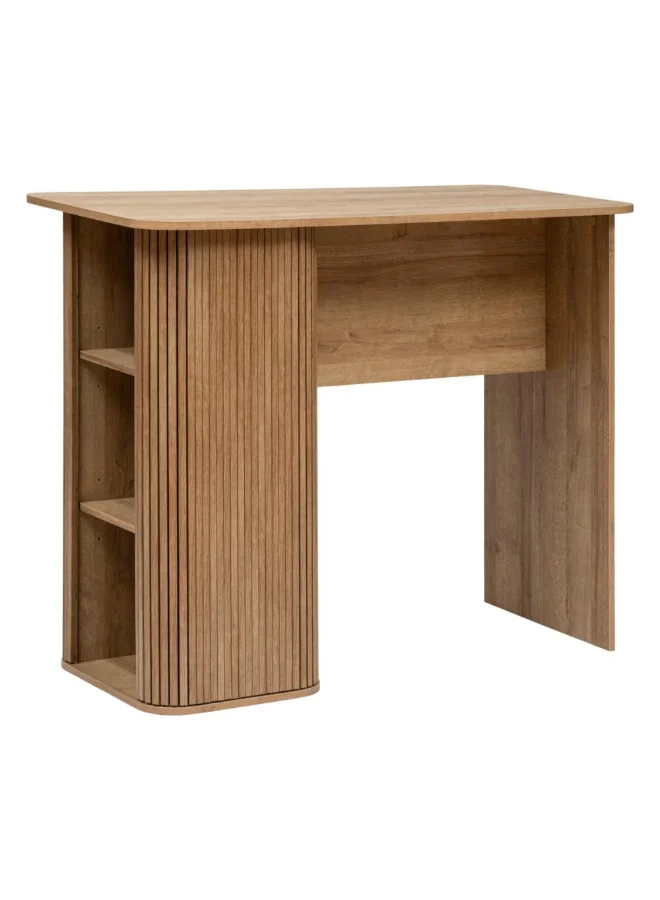 Atmosphera Colva Wood-Effect Veneer Rectangular Bar Table Brown 102 x 60 x 120 cm 197749