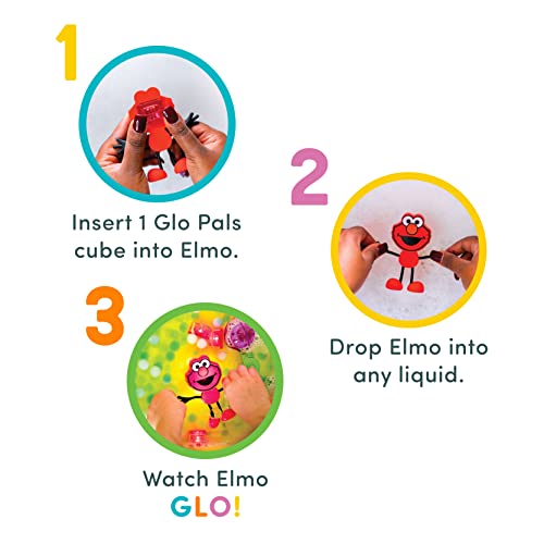 Glo Pals x Sesame Street Water-Activated Light-Up Cubes for Sensory Play (Elmo - Cubes with Character) - Image 5