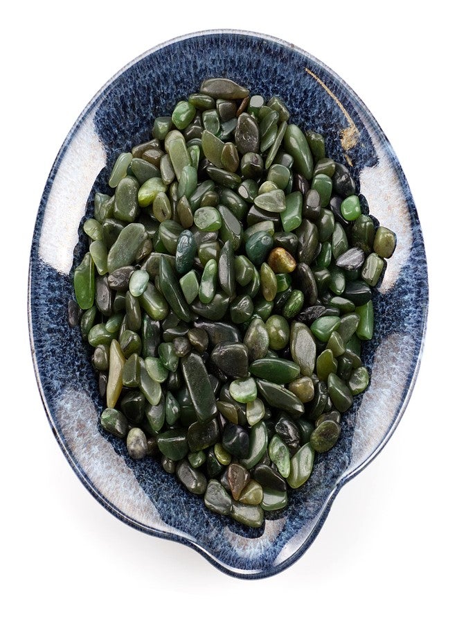 Cherry Tree Collection 1/2 Pound Polished Tumbled Gemstone Chips, Pebbles, Crystal Chips Bulk for Jewelry Making, Healing, Plants, Succulents, Aquariums, Decoration, Chakra (Nephrite Jade) - Image 3