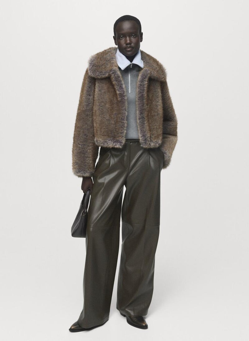 مانجو كنزة بياقة مدورة وسحاب - Image 4