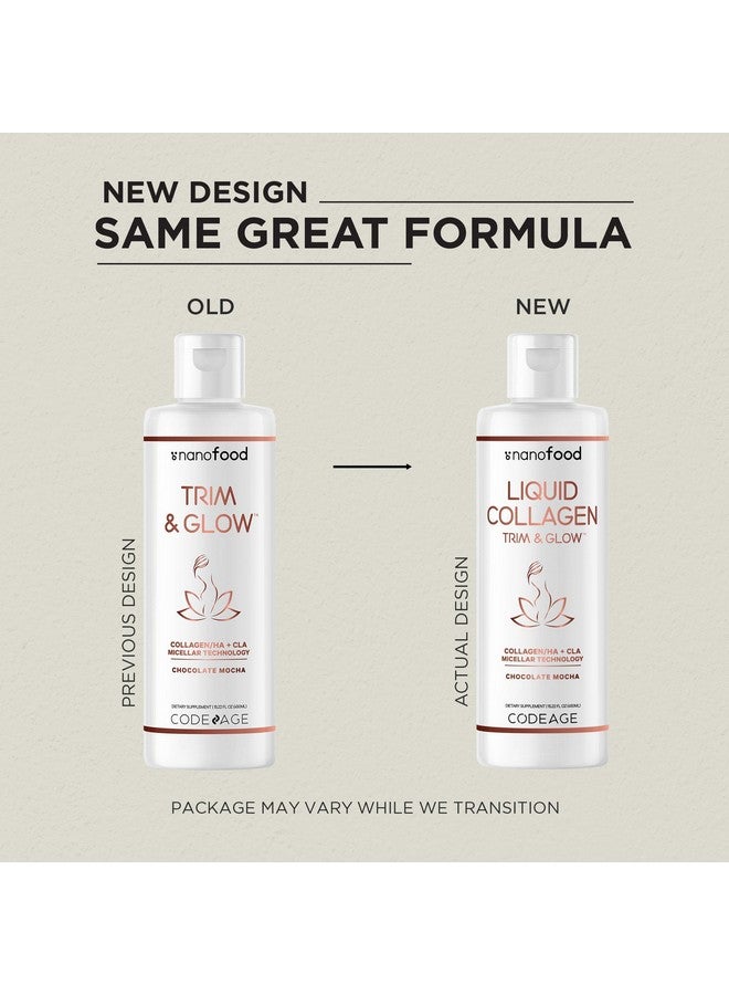 Codeage Liquid Collagen Supplement Chocolate Flavor, Beauty Trim & Glow Liposomal Collagen Peptides, CLA Conjugated Linoleic Acid, Hyaluronic Acid, Vitamin E, Hydrolyzed, Non-GMO, 15.22 fl oz - Image 3