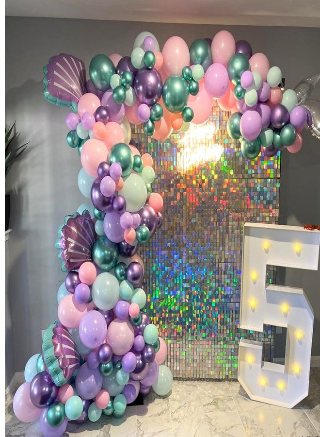 Vibzox 5th Mermaid Birthday Decoration for Girls,Pink Purple Green 5th Birthday Balloon Number 5 Seashell Foil Balloons Banner Mermaid Sea Party Decor Supplies for 5 Year Old - Image 3