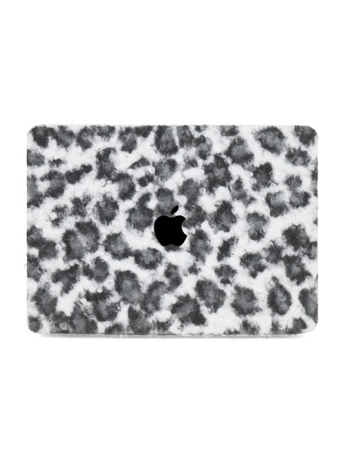 Macbookair Case Teddy Plush Macbookpro Case Apple Laptop Case-Color:Hollow No. 4 (teddy Leopard Print)-(frosted Transparent Bottom)-Applicable Models:2023-2021pro14(A2442/2779/2918/2992/3112/3185/3401
