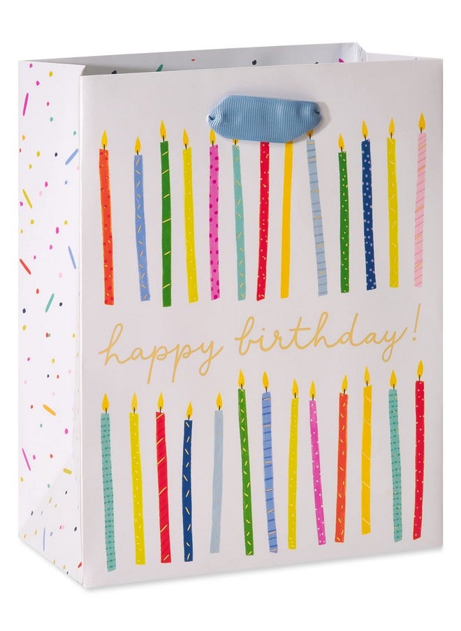 Papyrus 9" Birthday Gift Bag Happy Birthday Candles (1 Bag)  - Image 1