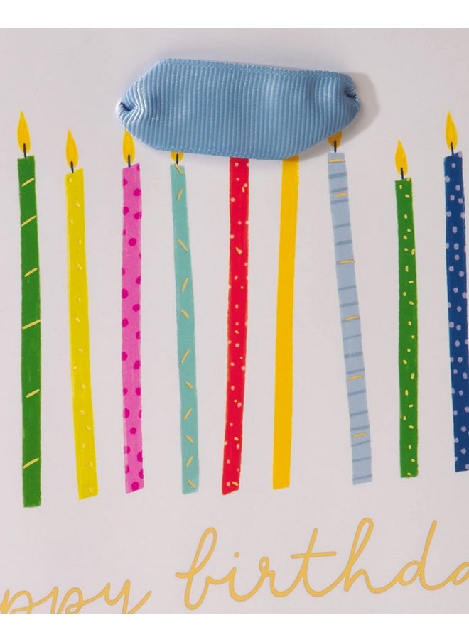 Papyrus 9" Birthday Gift Bag Happy Birthday Candles (1 Bag)  - Image 3