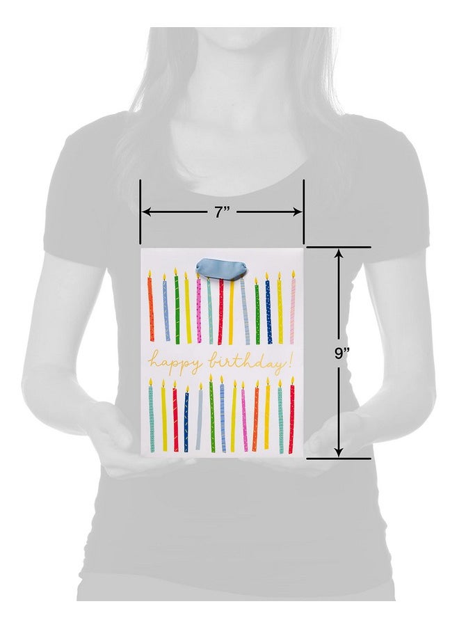 Papyrus 9" Birthday Gift Bag Happy Birthday Candles (1 Bag)  - Image 4