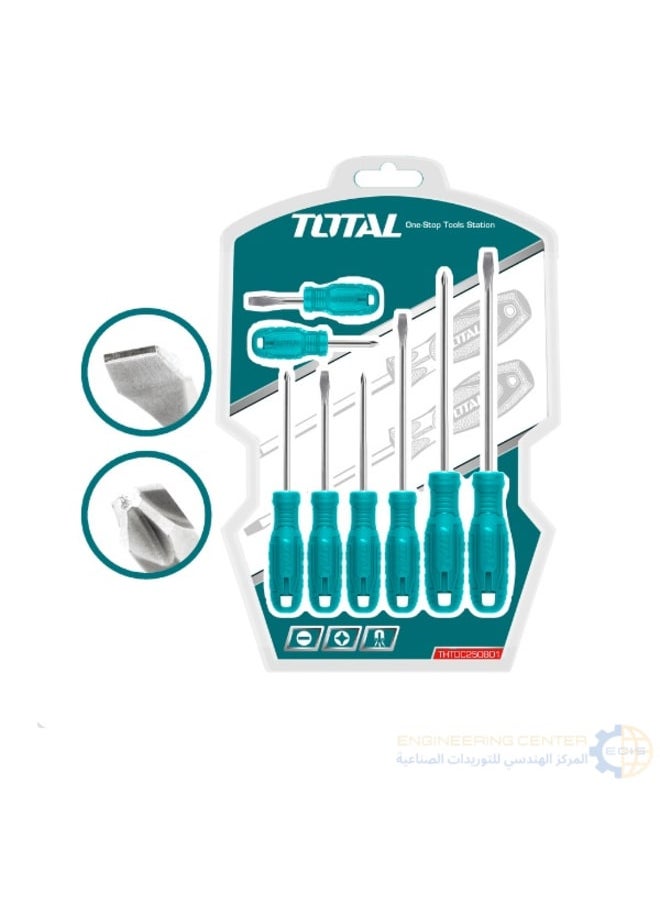 TOTAL Total THTDC250801 8-Piece Plastic Hand Screwdriver Set 